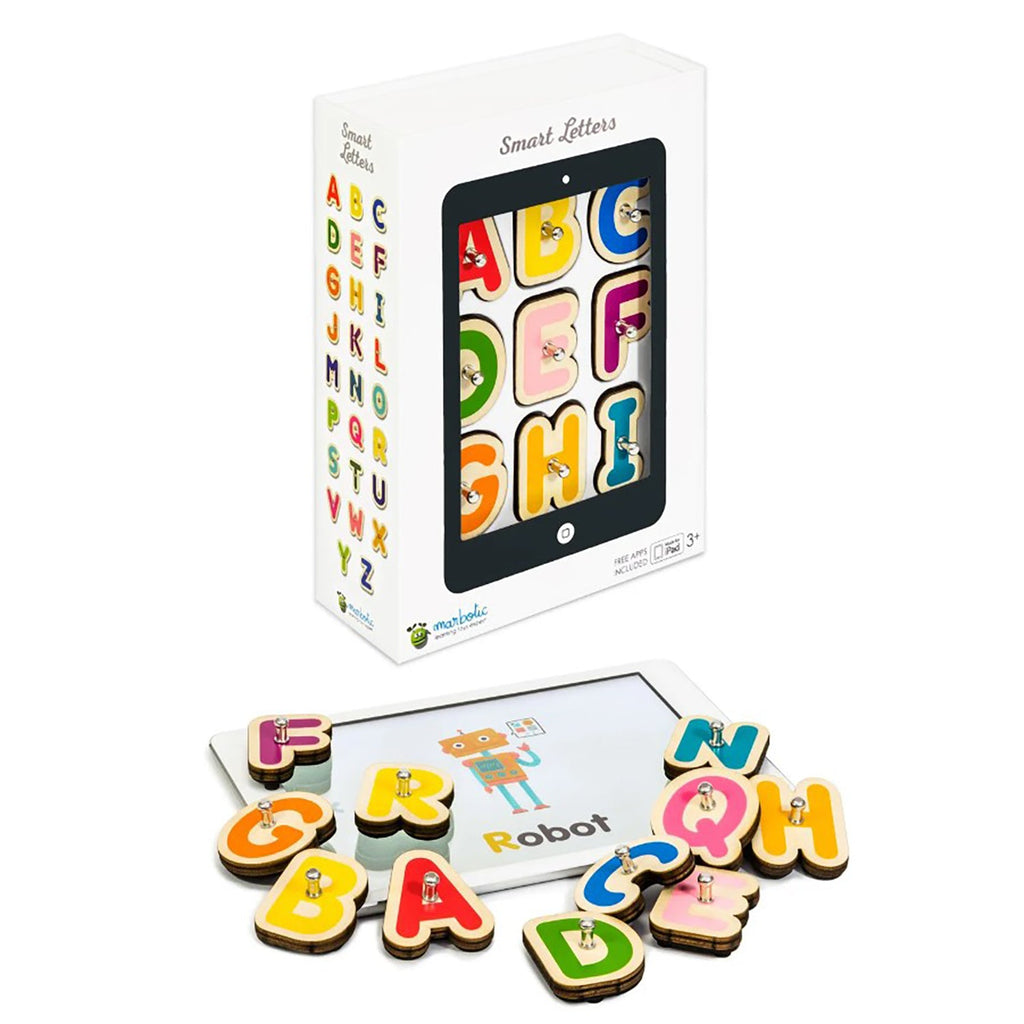 Marbotic - Intelligent Wooden Letter Set for Tablet, For Children Ages 3 to 5 - - Mounts For Less
