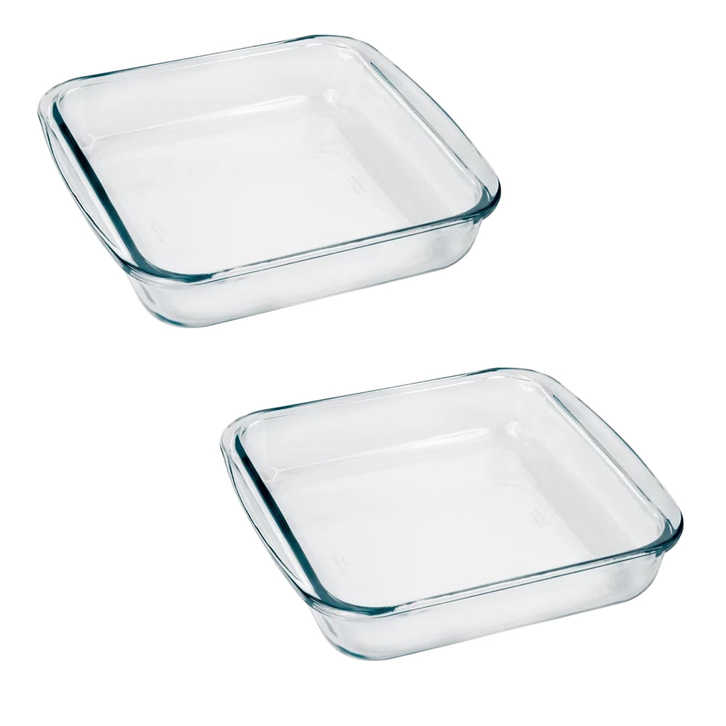 Marinex - Set of 2 Glass Baking Dishes, Maximum Temperature of 572 Fahrenheit - - Mounts For Less