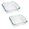 Marinex - Set of 2 Glass Baking Dishes, Maximum Temperature of 572 Fahrenheit - - Mounts For Less