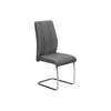 Monarch Specialties I 1061 - Dining Chair, Set Of 2, Side, Upholstered, Kitchen, Dining Room, 39" Height, Grey Fabric, Chrome Metal, Contemporary, Modern - - Mounts For Less
