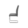 Monarch Specialties I 1061 - Dining Chair, Set Of 2, Side, Upholstered, Kitchen, Dining Room, 39" Height, Grey Fabric, Chrome Metal, Contemporary, Modern - - Mounts For Less