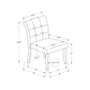 Monarch Specialties I 1218 - Dining Chair, 38" Height, Set Of 2, Upholstered, Dining Room, Side, Kitchen, Grey Fabric, Walnut Wood Legs, Modern - - Mounts For Less