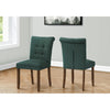 Monarch Specialties I 1220 - Dining Chair, 38" Height, Set Of 2, Upholstered, Dining Room, Side, Kitchen, Blue Fabric, Walnut Wood Legs, Modern - - Mounts For Less