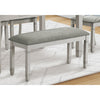 Monarch Specialties I 1257 - Bench, 41" Rectangular, Kitchen, Dining Room, Entryway, Bedroom, Upholstered, Wood, Grey Solid Wood, Grey Fabric, Transitional - - Mounts For Less
