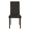 Monarch Specialties I 1303 - Chair, Set Of 2, Side, Upholstered, Kitchen, Dining, Brown Leather Look, Brown Wood Legs, Transitional - - Mounts For Less
