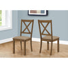 Monarch Specialties I 1311 - Dining Chair, Set Of 2, Side, Upholstered, Kitchen, Dining Room, Brown Fabric, Walnut Wood Frame, Transitional - - Mounts For Less