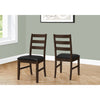 Monarch Specialties I 1332 - Dining Chair, Set Of 2, 37" Height, Kitchen, Dining Room, Side, Upholstered, Brown Leather Look, Brown Solid Wood, Transitional - - Mounts For Less