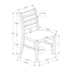Monarch Specialties I 1336 - Dining Chair, 38" Height, Dining Room, Kitchen, Set Of 2, Side, Upholstered, Antique White, Beige Linen Look, Transitional - - Mounts For Less