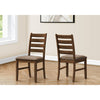 Monarch Specialties I 1355 - Dining Chair, 38" Height, Dining Room, Kitchen, Set Of 2, Side, Upholstered, Brown Fabric, Antique Cherry, Transitional - - Mounts For Less