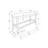 Monarch Specialties I 1383 - Bench, 42" Rectangular, Dining Room, Kitchen, Upholstered, Wood, Transitional - - Mounts For Less