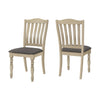 Monarch Specialties I 1392 - Dining Chair, 39" Height, Set Of 2, Upholstered, Dining Room, Kitchen, Side, Antique Grey, Grey Fabric, Wood Legs, Transitional - - Mounts For Less