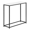 Monarch Specialties I 2252 - Accent Table, Console, Entryway, Narrow, Sofa, Living Room, Bedroom, White Laminate, Black Metal, Contemporary, Modern - - Mounts For Less