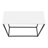 Monarch Specialties I 2252 - Accent Table, Console, Entryway, Narrow, Sofa, Living Room, Bedroom, White Laminate, Black Metal, Contemporary, Modern - - Mounts For Less