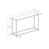 Monarch Specialties I 2255 - Accent Table, Console, Entryway, Narrow, Sofa, Living Room, Bedroom, White Marble Look Laminate, Black Metal, Contemporary, Modern - - Mounts For Less
