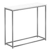 Monarch Specialties I 2256 - Accent Table, Console, Entryway, Narrow, Sofa, Living Room, Bedroom, White Marble Look Laminate, Black Metal, Contemporary, Modern - - Mounts For Less