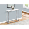 Monarch Specialties I 2256 - Accent Table, Console, Entryway, Narrow, Sofa, Living Room, Bedroom, White Marble Look Laminate, Black Metal, Contemporary, Modern - - Mounts For Less