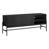Monarch Specialties I 2734 - Tv Stand, 60 Inch, Console, Media Entertainment Center, Storage Cabinet, Living Room, Bedroom, Black Laminate, Black Metal, Contemporary, Modern - - Mounts For Less