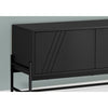 Monarch Specialties I 2734 - Tv Stand, 60 Inch, Console, Media Entertainment Center, Storage Cabinet, Living Room, Bedroom, Black Laminate, Black Metal, Contemporary, Modern - - Mounts For Less