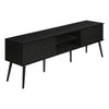 Monarch Specialties I 2783 - Tv Stand, 72 Inch, Media Entertainment Center, Storage Cabinet, Console, Storage Shelves, Bedroom, Living Room, Black Laminate, Contemporary - - Mounts For Less
