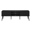 Monarch Specialties I 2783 - Tv Stand, 72 Inch, Media Entertainment Center, Storage Cabinet, Console, Storage Shelves, Bedroom, Living Room, Black Laminate, Contemporary - - Mounts For Less