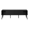 Monarch Specialties I 2783 - Tv Stand, 72 Inch, Media Entertainment Center, Storage Cabinet, Console, Storage Shelves, Bedroom, Living Room, Black Laminate, Contemporary - - Mounts For Less