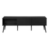 Monarch Specialties I 2783 - Tv Stand, 72 Inch, Media Entertainment Center, Storage Cabinet, Console, Storage Shelves, Bedroom, Living Room, Black Laminate, Contemporary - - Mounts For Less