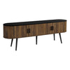 Monarch Specialties I 2784 - Tv Stand, 72 Inch, Media Entertainment Center, Storage Cabinet, Console, Storage Shelves, Bedroom, Living Room, Walnut Laminate, Contemporary, Modern - - Mounts For Less