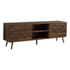 Monarch Specialties I 2787 - Tv Stand, 72 Inch, Console, Media Entertainment Center, Storage Cabinet, Bedroom, Living Room, Walnut Laminate, Mid Century - - Mounts For Less