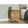 Monarch Specialties I 2794 - Accent Table, End, Storage, Small, Side, Living Room, Lamp, Light Walnut Laminate, Seagrass, Modern - - Mounts For Less