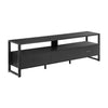 Monarch Specialties I 2845 - Tv Stand, 72 Inch, Media Entertainment Center, Storage Drawers, Black Laminate, Black Metal, Contemporary, Modern - - Mounts For Less