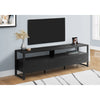Monarch Specialties I 2845 - Tv Stand, 72 Inch, Media Entertainment Center, Storage Drawers, Black Laminate, Black Metal, Contemporary, Modern - - Mounts For Less