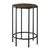 Monarch Specialties I 3756 - Accent Table, End, Round, Side Table, Small, Lamp, Living Room, Bedroom, Nightstand, Dark Oak Laminate, Black Metal, Contemporary - - Mounts For Less