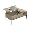 Monarch Specialties I 3806 - Coffee Table, 42" L, Rectangular, Cocktail, Lift-top, Dark Taupe, Black Metal, Contemporary, Modern - - Mounts For Less