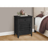 Monarch Specialties I 3951 - Accent Table, Nightstand, Storage Drawer, End, Side Table, Bedroom, Lamp, Storage, Black Veneer, Transitional - - Mounts For Less