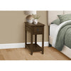Monarch Specialties I 3953 - Accent Table, End, Side Table, Nightstand, Bedroom, Narrow, Storage Drawer, Brown Veneer, Transitional - - Mounts For Less