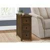 Monarch Specialties I 3959 - Accent Table, End, Side Table, Nightstand, Narrow, Bedroom, Storage Drawer, Lamp, Brown Veneer, Transitional - - Mounts For Less