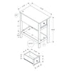 Monarch Specialties I 3961 - Accent Table, 2 Tier, End, Lamp, Nightstand, Side Table, Narrow, Small, Storage Drawer, Bedroom, Black Veneer, Transitional - - Mounts For Less