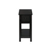 Monarch Specialties I 3961 - Accent Table, 2 Tier, End, Lamp, Nightstand, Side Table, Narrow, Small, Storage Drawer, Bedroom, Black Veneer, Transitional - - Mounts For Less