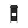Monarch Specialties I 3961 - Accent Table, 2 Tier, End, Lamp, Nightstand, Side Table, Narrow, Small, Storage Drawer, Bedroom, Black Veneer, Transitional - - Mounts For Less