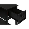 Monarch Specialties I 3961 - Accent Table, 2 Tier, End, Lamp, Nightstand, Side Table, Narrow, Small, Storage Drawer, Bedroom, Black Veneer, Transitional - - Mounts For Less