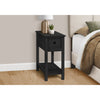 Monarch Specialties I 3961 - Accent Table, 2 Tier, End, Lamp, Nightstand, Side Table, Narrow, Small, Storage Drawer, Bedroom, Black Veneer, Transitional - - Mounts For Less
