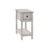 Monarch Specialties I 3963 - Accent Table, End, Side Table, 2 Tier, Narrow, Bedroom, Lamp, Storage Drawer, Grey Veneer, Transitional - - Mounts For Less