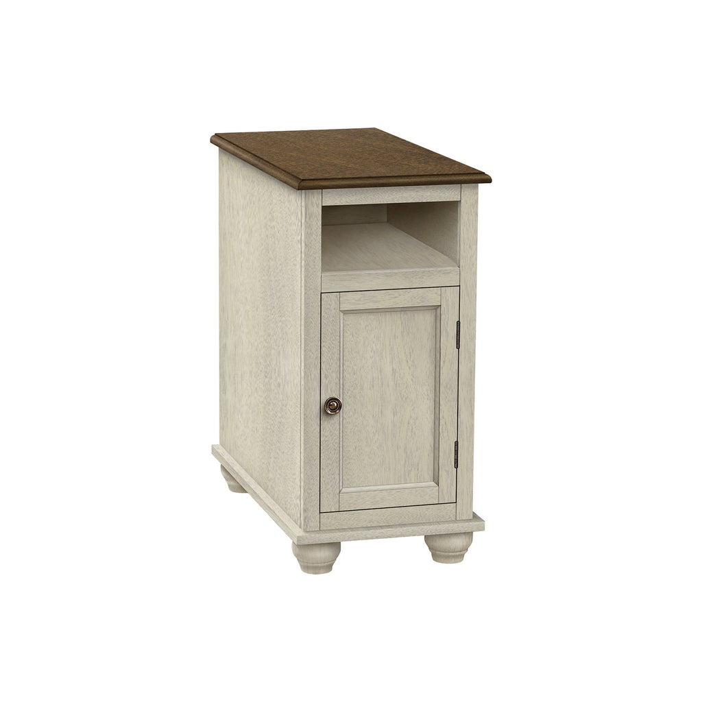 Monarch Specialties I 3965 - Accent Table, End, Side Table, Bedroom, Nightstand, Narrow, Lamp, Storage, Antique White Veneer, Brown Veneer, Traditional - - Mounts For Less