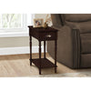 Monarch Specialties I 3969 - Accent Table, 2 Tier, Side Table, End, Narrow, Nightstand, Bedroom, Lamp, Storage Drawer, Brown Veneer, Traditional - - Mounts For Less