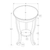 Monarch Specialties I 3974 - Accent Table, 2 Tier, Bedroom, End, Lamp, Nightstand, Round, Side Table, Brown Veneer, Traditional - - Mounts For Less