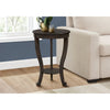 Monarch Specialties I 3974 - Accent Table, 2 Tier, Bedroom, End, Lamp, Nightstand, Round, Side Table, Brown Veneer, Traditional - - Mounts For Less