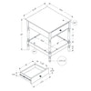 Monarch Specialties I 3976 - Accent Table, 2 Tier, End, Side Table, Square, Nightstand, Bedroom, Lamp, Brown Veneer, Traditional - - Mounts For Less