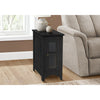 Monarch Specialties I 3995 - Accent Table, End, Side Table, Narrow, Nightstand, Bedroom, Lamp, Storage, Black Veneer, Transitional - - Mounts For Less