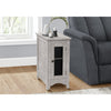 Monarch Specialties I 3996 - Accent Table, End, Side Table, Narrow, Nightstand, Bedroom, Lamp, Storage, Grey Veneer, Transitional - - Mounts For Less