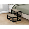 Monarch Specialties I 4000 - Ladder, Step Stool, Bedroom, Kitchen, Black Metal, Dark Taupe Laminate, Contemporary - - Mounts For Less